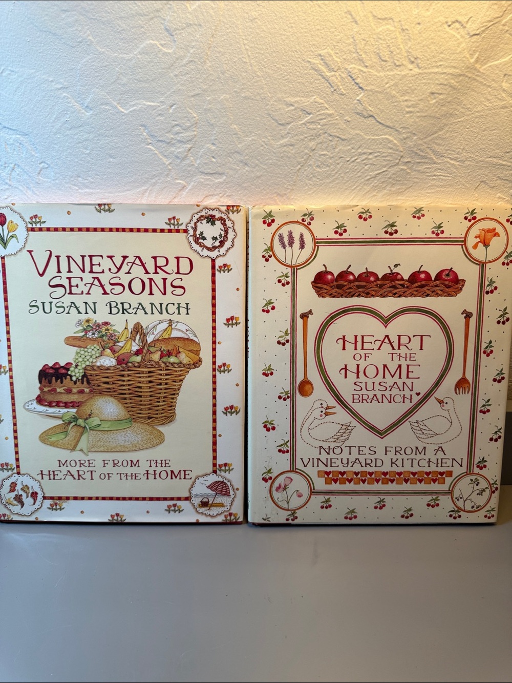 Two Susan Branch Cookbooks, Hardback, Heart of the Home & Vineyard Seasons